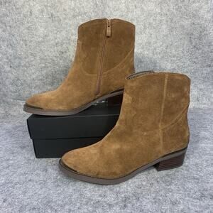 NWOT Very Volatile Brown Suede Ankle Boots, Women’s Size 8, Cowgirl Boots Zipper